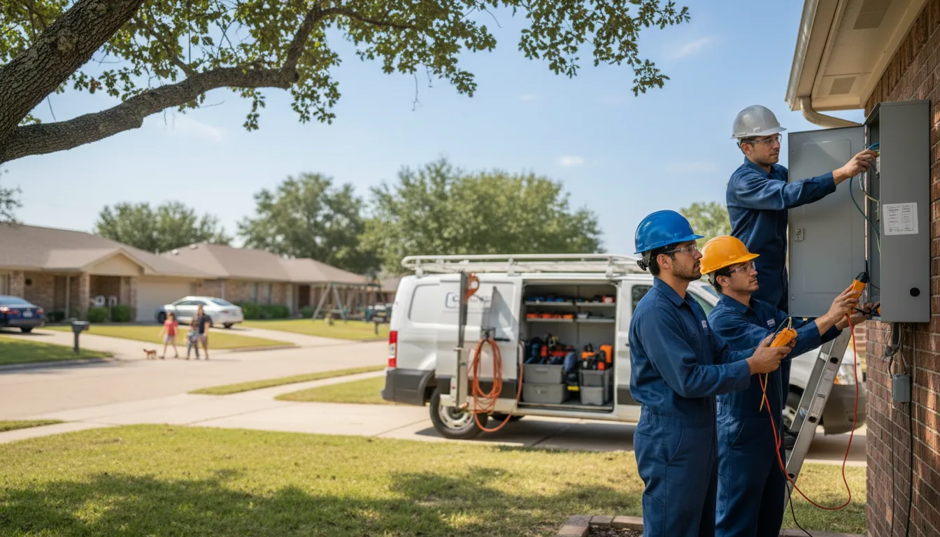 Certified electrician providing emergency electrical services in Gordonville, TX
